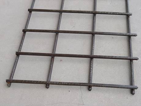A sheet of reinforcement welded mesh with square openings.